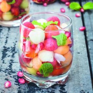 Cocktail van meloen, watermeloen en munt