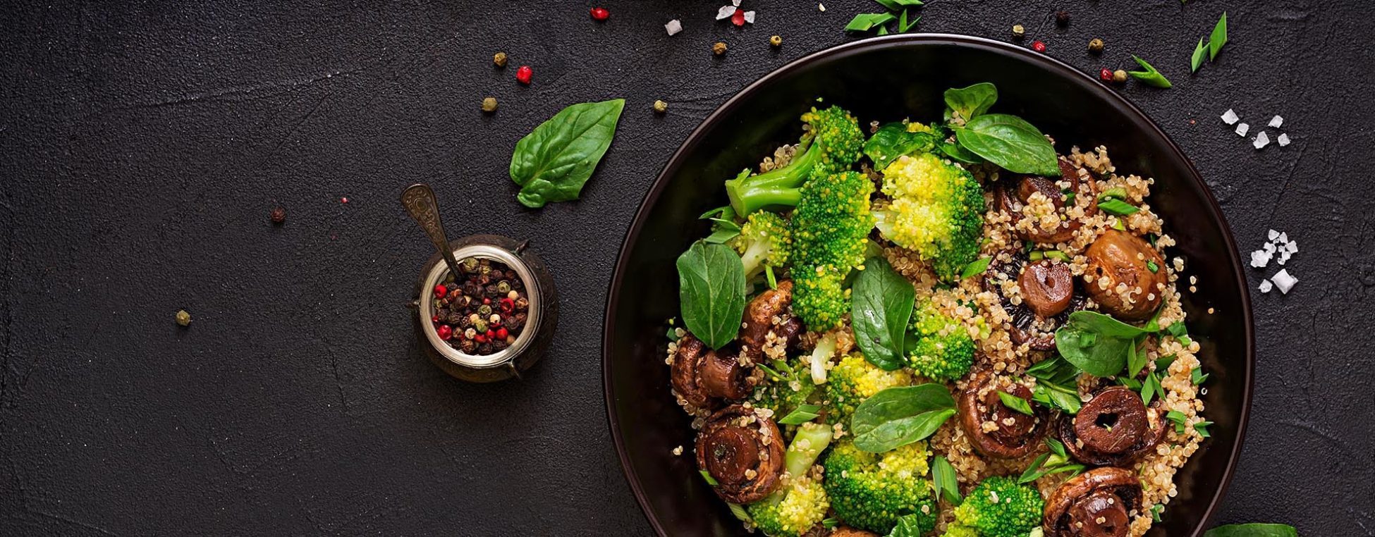 recette Quinoa aux brocolis et champignons