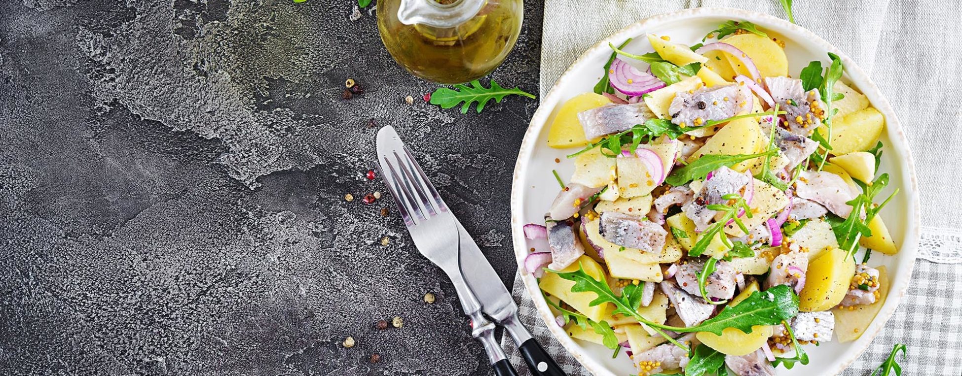 recette Aardappelsalade met gerookte haring