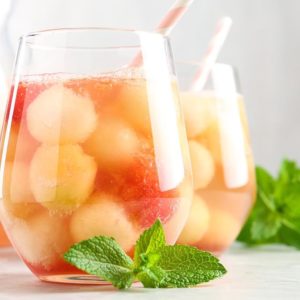Cocktail fraîcheur rhum-melon