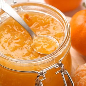 Marmelade van clementines geparfumeerd met tijm